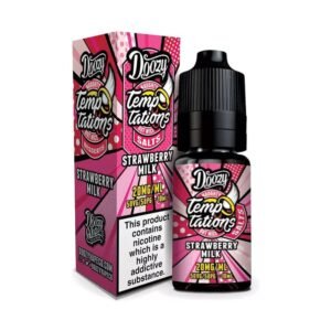 Doozy Vape Temptations Strawberry Milk 10ml Nicsalt E Liquid