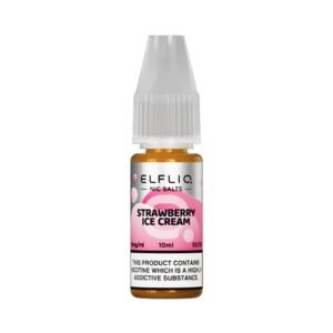 ELFLIQ Strawberry Ice Cream 10ml Nic Salt E Liquid