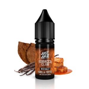 Just Juice Tobacco Club Vanilla Toffee 10ml Nic Salt E Liquid
