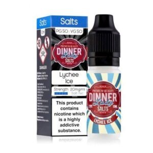 Lychee Ice 10ml Nic Salt E Liquid by Dinner Lady